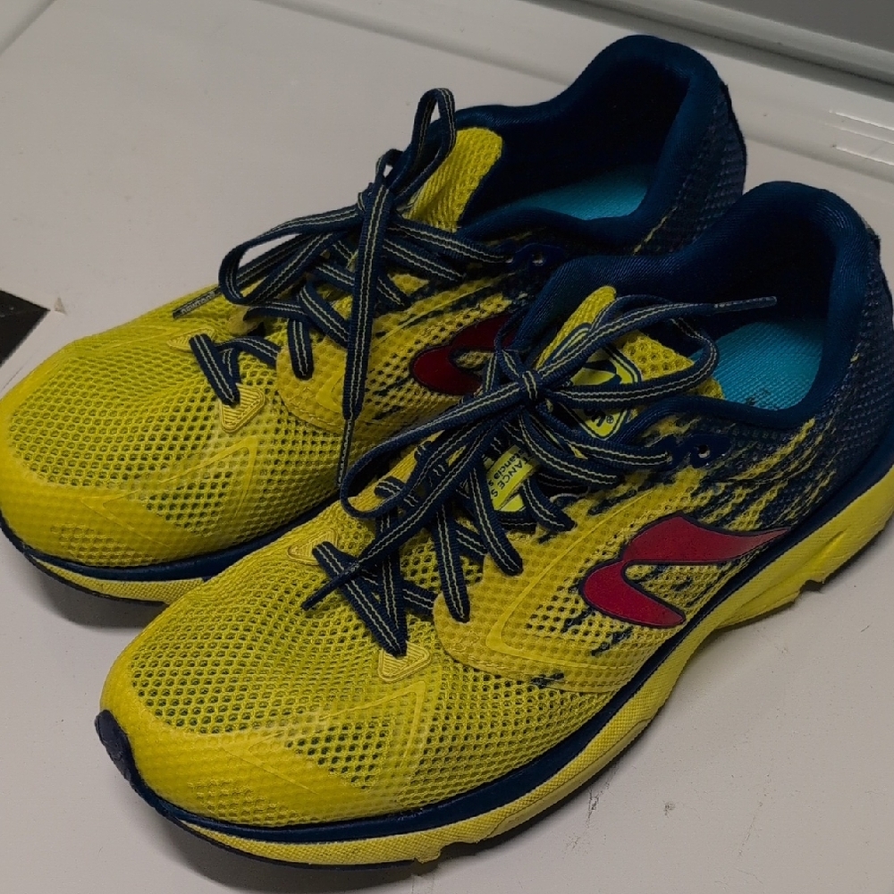 Newton Yellow and Blue Athletic Shoes